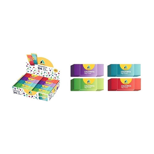 Adel Colourful Öğrenci Silgisi (24 Lü Paket)