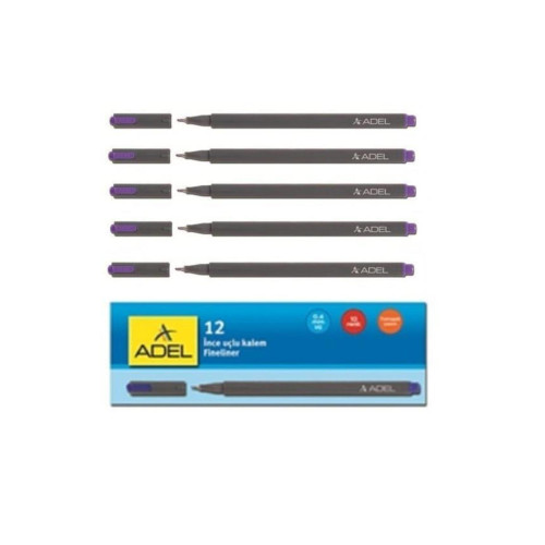Adel Fineliner 0.4 MM Mor (12 Li Paket)