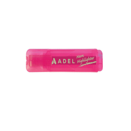Adel Fosforlu Kalem Neon Pembe İşaretleme Kalemi (12 Li Paket)