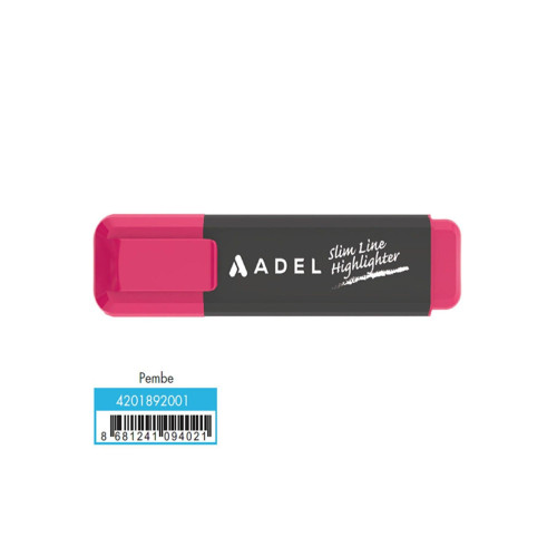 Adel Fosforlu Kalem Pembe (12 Li Paket)