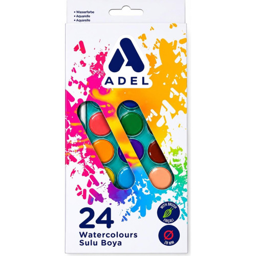 Adel Sulu Boya 28 MM 24 Renk Sulu Boya