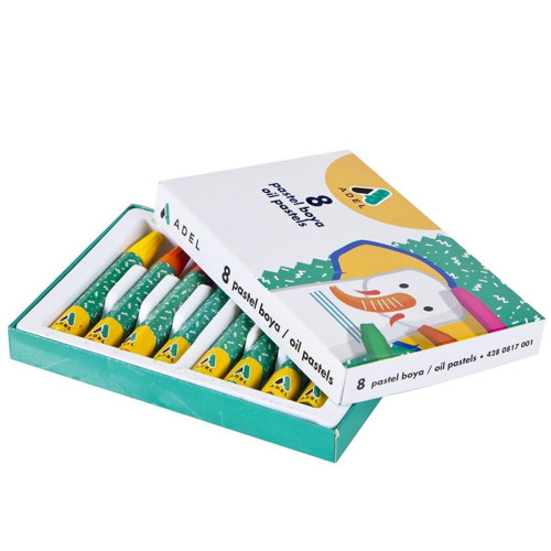 Adeland Pastel Boya Karton Kutu Köşeli 8 Renk 428 0817 001