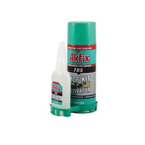 Akfix Mdf Kit Hızlı Yapıştırıcı 200 Ml + 50 Gram Hızlı Yapıştırıcı Sprey