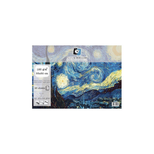 Alex Schoeller Spiralli Resim Defteri 35x50cm 120 gram 25 Sayfa (8 Li Paket)