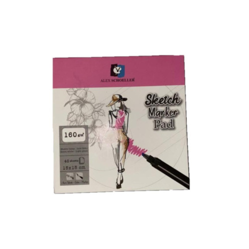 Alex Schoeller Sketch Marker Pad 15x15 160 GR 40 Lı ALX:899