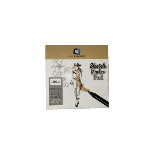 Alex Schoeller Sketch Marker Pad 20x20 160 GR 40 Lı ALX:905