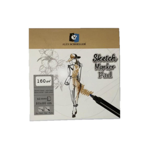 Alex Schoeller Sketch Marker Pad 20x20 160 GR 40 Lı ALX:905