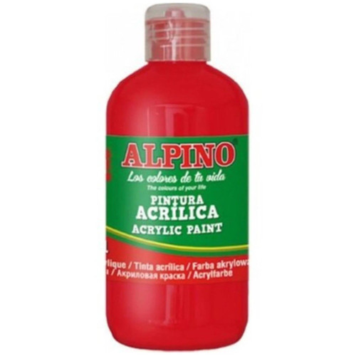 Alpino Akrilik Boya Şişe 250 Ml Kırmızı Akrilik Boya