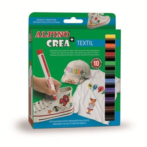 Alpino 10 Renk Kumaş Boyası Crea Textil