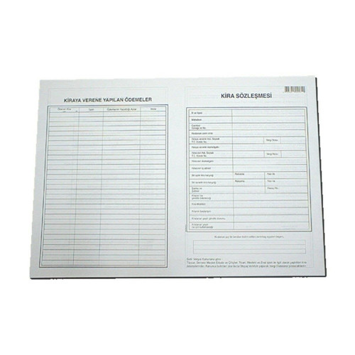 Altınyıldız Kira Kontratı A3 100 Lü Paket