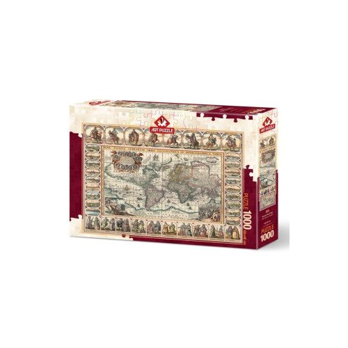 Art Puzzle Eski Dünya Haritası 1000 Parça Puzzle