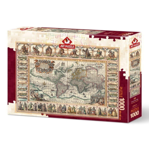 Art Puzzle Eski Dünya Haritası 1000 Parça Puzzle