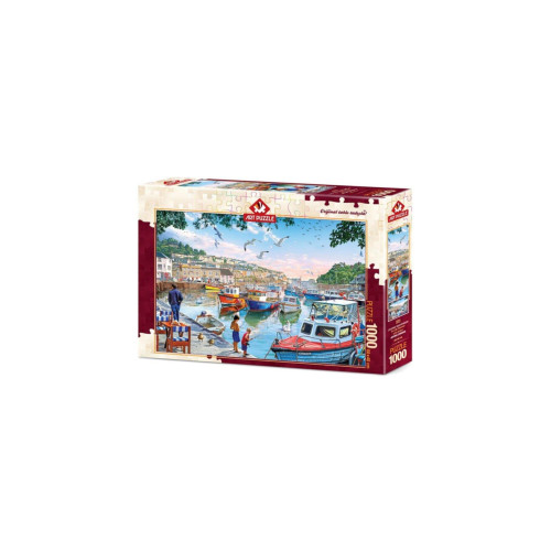 Art Puzzle Limandaki Küçük Balıkçılar 1000 Parça Puzzle