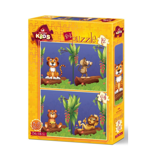 Art Çocuk Puzzle Orman Dostları 12+24 Parça Puzzle