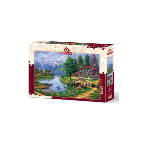 Art Puzzle Göl Köy 1500 Parça Puzzle