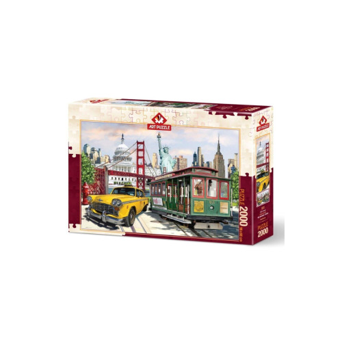 Art Puzzle Kolaj Amerika 2000 Parça Puzzle