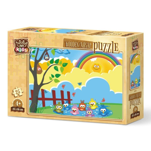 Art Puzzle Art Kids Banyo Zamanı 25 Parça Ahşap Puzzle