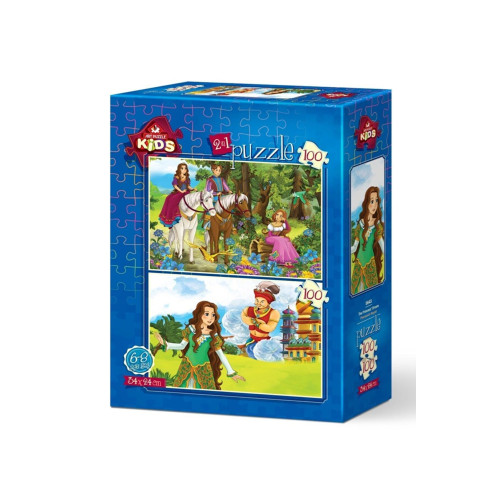 Art Puzzle Art Çocuk Puzzle Prensesin Hayali 2X100 Parça Puzzle