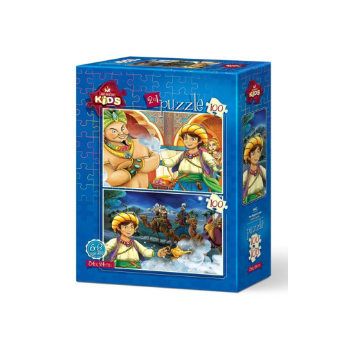 Art Çocuk Puzzle Sihirli Lamba 2 x 100 Parça Puzzle