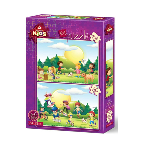 Art Çocuk Puzzle Oyun Zamanı 35+60 Parça Puzzle
