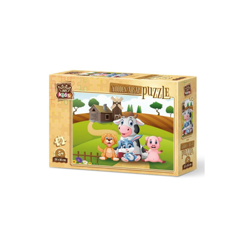 Art Puzzle Art Kids Çiftlik Pozu 50 Parça Ahşap Puzzle