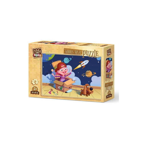 Art Puzzle Art Kids Minik Astronot 50 Parça Ahşap Puzzle
