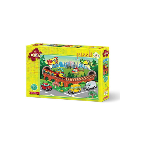 Art Çocuk Puzzle Trafik 50 Parça Puzzle