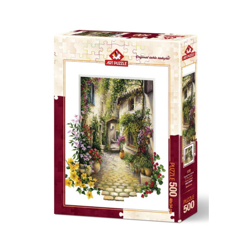 Art Puzzle 500 Parça Çiçekli Ara Sokak In The Small Flower Puzzle