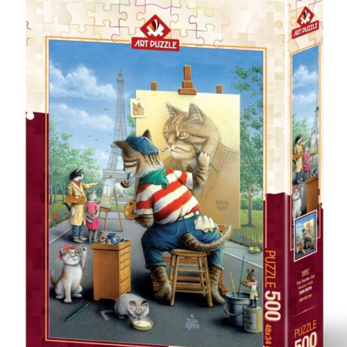 Art Puzzle Ressam Kedi 500 Parça Puzzle