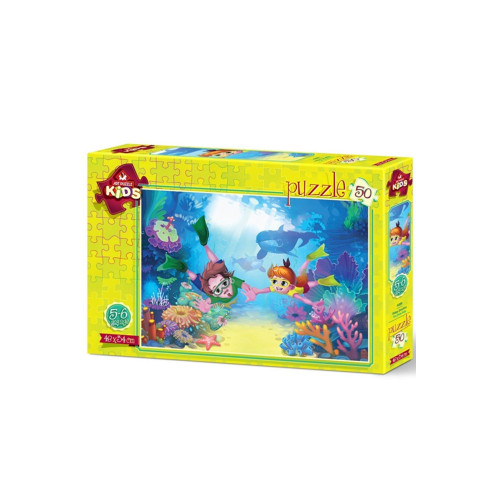 Art Çocuk Puzzle Dalgıç Çocuklar 50 Parça Puzzle