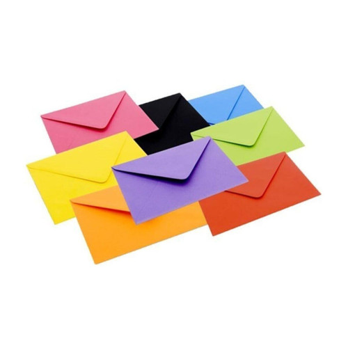Doğan Davetiye Zarfı Renkli 130x180 Mm 80 gr Karışık 500 Lü (1 Paket 500 Adet)