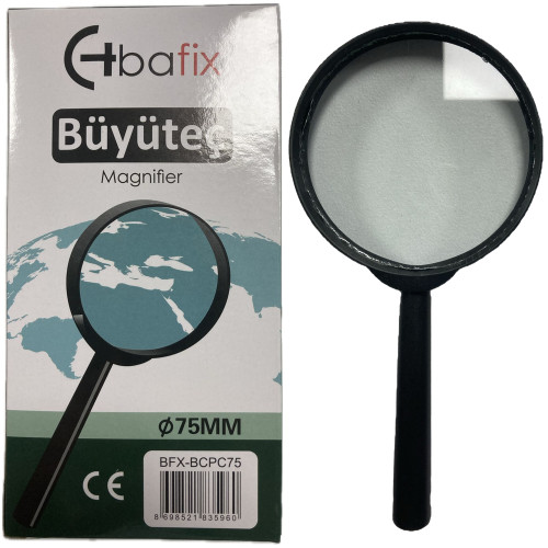 Bafix Büyüteç Cam Plastik Çerçeveli 75 MM Büyüteç