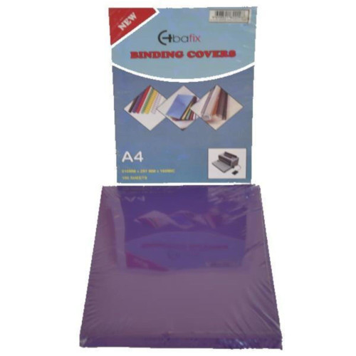Bafix A-4 Pvc Cilt Kapağı 160 Micron Mat Mor 100 Lü (1 Paket 100 Adet)