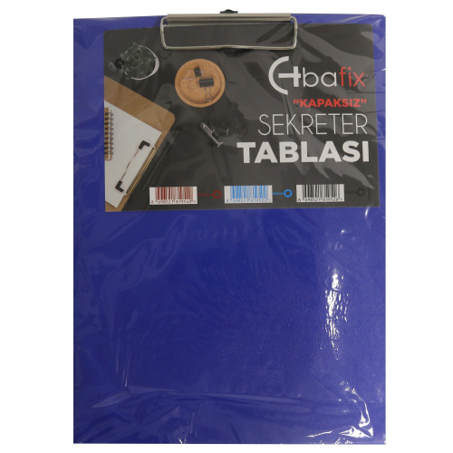 Bafix Kapaksız Sekreterlik Plastik A4 Mavi