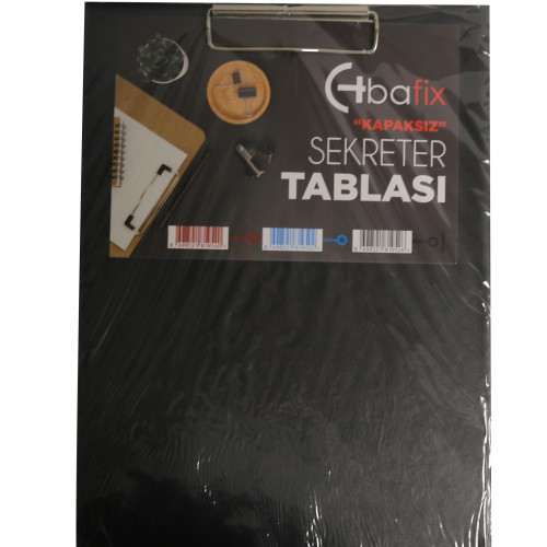 Bafix Kapaksız Sekreterlik Plastik A4 Siyah (60 Lı Paket)