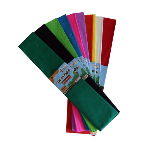 Bafix Krapon Kağıdı 50x200 CM Karışık Renk Krapon Kağıdı 10 Lu Paket