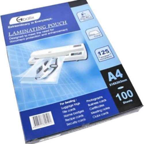 Bafix Laminasyon Filmi A4 125 Micron 100 Lü (1 Paket 100 Yaprak)