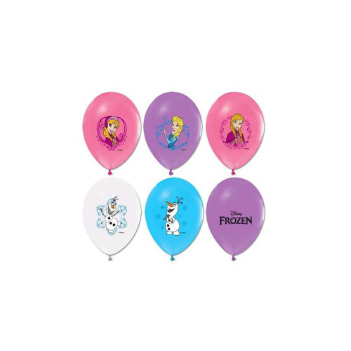Balonevi Balon Frozen Baskılı Balon Pastel 4+1 100 Lü (1 Paket 100 Adet)