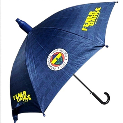 Fenerbahçe Çocuk Baston Şemsiye Plastik Kılıflı Lisanslı Çocuk Şemsiyesi
