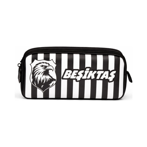 Beşiktaş Lisanslı Çubuklu Kalemlik 2 Bölmeli Kalem Çantası