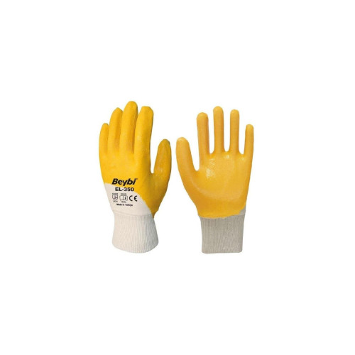 Beybi Pamuk Nitril KN350 9 Beden Eldiven 12 Li Paket Pamuk Nitril Eldiven