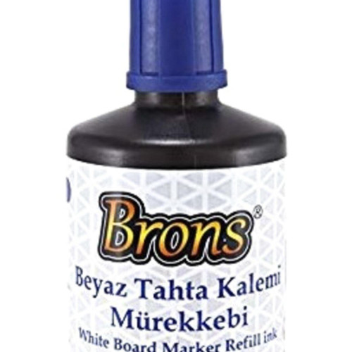 Brons Tahta Kalem Mürekkebi 100 CC Mavi Tahta Kalem Mürekkebi (6 Lı Paket)