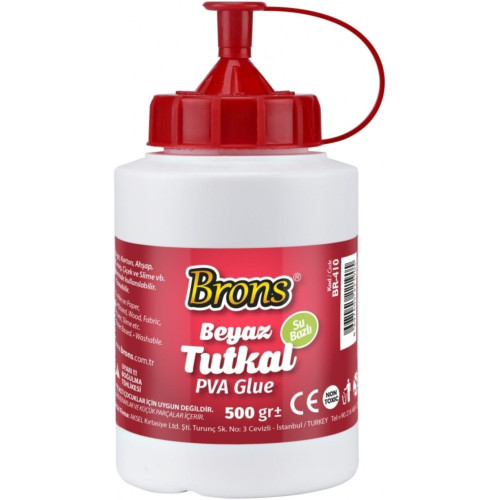 Brons Tutkal 500 Gram Beyaz Tutkal (6 Adet)