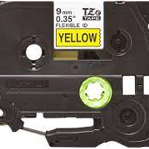 Brother Tze-FX621 9Mm Sarı Üzerine Siyah Esnek Laminasyon Etiket