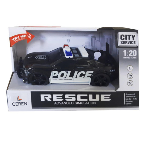 C Toys Işıklı ve Sesli Sürtmeli Polis Arabası 1:20