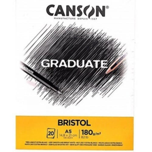 Canson Çizim Bloğu Graduate Cangrad Bristol 20 Yaprak A5 180 Gram