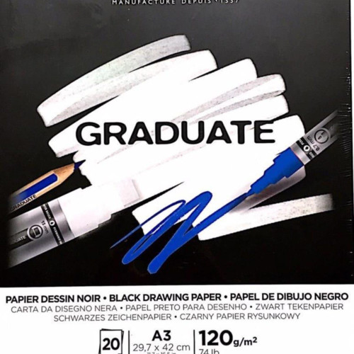 Canson Çizim Bloğu Graduate Cangrad Siyah 20 SY A3 120 GR