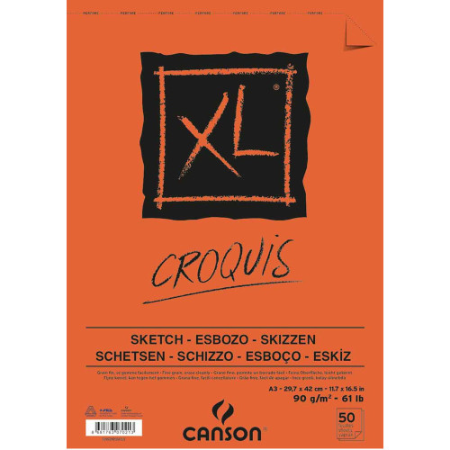 Canson Eskiz Croquıs XL 90 Gr Üsten Spiralli A3 50 Yaprak