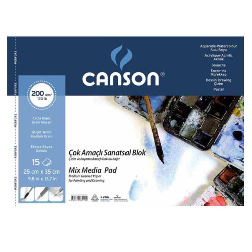 Canson Fınface 1557 Resim Blokları Çok Amaçlı 200 GR 25x35 15 Yaprak