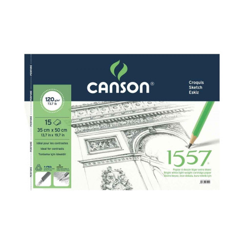 Canson Resim Ve Çizim Blok 120 Gram 35x50 CM 15 Yaprak Eskiz Defteri